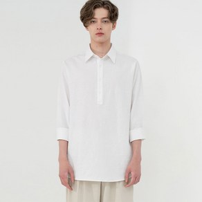 씨오큐 LINEN HENLY NECK SHIRT