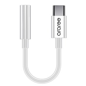 아라리 갤럭시 노트10 USB C타입 to 3.5mm 이어폰 변환 젠더, White, 1개