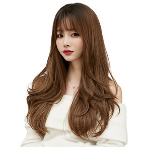 하이유니 그레이스 펌 롱 헤어 통가발 60cm + 가발망 + 거치대 세트