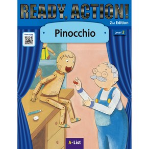 Ready Action 2nd EDITION LEVEL 2 Pinocchio + Wokbook 세트, A*LIST