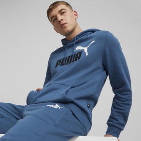 [PUMA]푸마_남성용_에센셜+ 2 COL 빅 로고 후디 FL_ESS+ 2 COL BIG LOGO HOODIE FL_블루