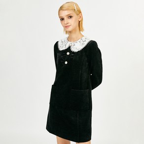 뎁 Lace Collar Velvet Dress DECMA4015M