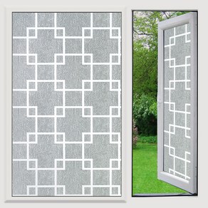 언헤브 다용도 유리창 필름 시트지, 08스퀘어화이트, 70 x 200 cm