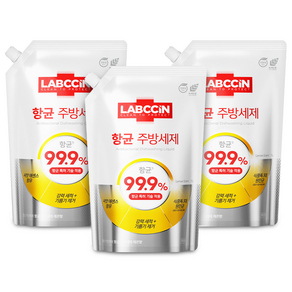 랩신 주방세제 레몬향, 1L, 3개