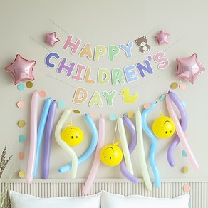 파티해 DIY CHILDRENSDAY 풍선가랜드 세트, 파스텔, 1세트