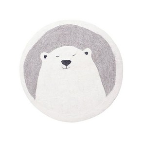 북극곰 드로잉 발매트, 그레이, 60cm