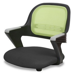 체어포커스 청심의자 알라딘 좌식의자 블랙바디 메쉬 AL-D250 BK, 투톤그린