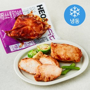 허닭 FIT 저당 소스 통 닭가슴살 바베큐맛 (냉동), 100g, 5개