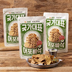 맛샘 국가대표 어포빠삭 매콤한 청양고추맛 80g x 3봉 + 청양마요소스 35g x 3개, 1세트