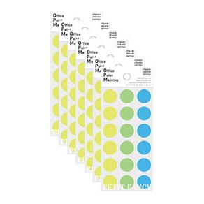 쁘띠팬시 오피스 포인트 마스킹 20-L301A, 7개, 혼합색상