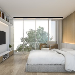 원하 라인 레일 300 LED 10W 조명 T10, 블랙(주백색)