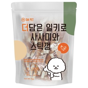 반려동물 더담은 사사미와 스틱껌 수제간식, 닭, 1kg, 1개