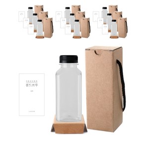 사각더치페트 250ml + 캡 검정 +병 스티커 N4S + 박스, 10세트