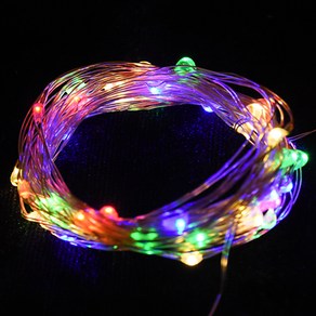 파티해 LED 100P 와이어 건전지 방수케이스 전구, 칼라, 1개