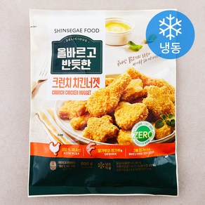 신세계푸드 올바르고 반듯한 크런치 치킨너겟 (냉동)