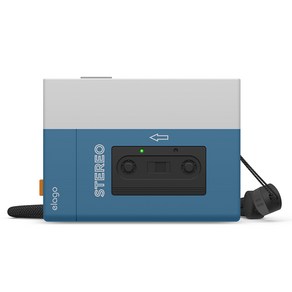 엘라고 에어팟 프로2 카세트 플레이어 스트랩 케이스, 블루, 1개