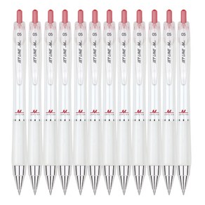 자바펜 제트라인M 저중심 볼펜 0.5mm, 레드, 12개