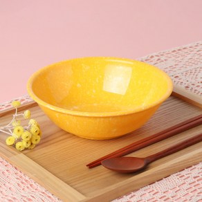 레트로 분식그릇 떡볶이 팝 짬뽕그릇, YELLOW, 4개