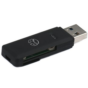 디지지 웨이브온 USB3.0 2in1 카드리더기, 블랙, YG-CR300, 1개