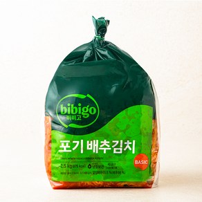 비비고 베이직 포기 배추김치, 2.5kg, 1개