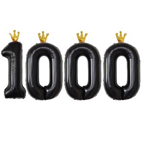 JOYPARTY 숫자 1000 은박풍선 왕관 90cm