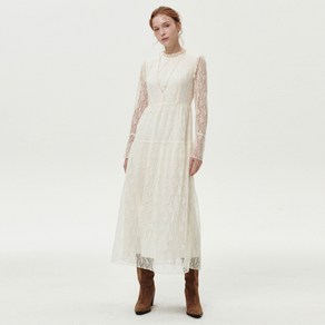 오앨 ALL LACE SHIRRING DRESS