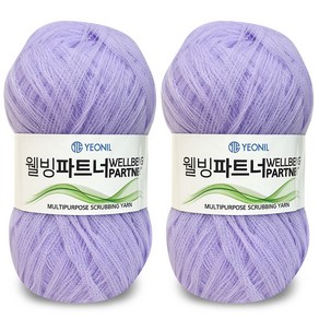 니뜨 웰빙파트너 수세미실 60g x 2p, 16 바이올렛, 1세트