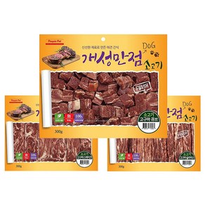 개성만점 소고기 고구마 실중량 160g 강아지 간식 애견 사사미 개 육포 대용량 져키 300g, 1개