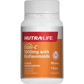 뉴질랜드 뉴트라라이프 NUTRALIFE ESTER C 에스터 비타민C 1000mg + 바이오플라보노이드, 2개, 50정