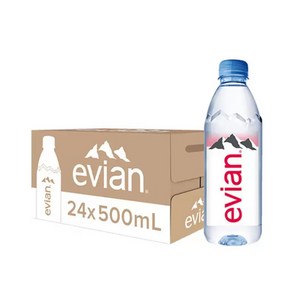 [CI 가공식품(커피/차/음료/소스/양념)] 에비앙 천연광천수, 24개, 500ml