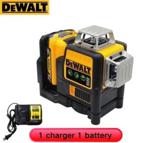 DEWALT DW089LG 레이저 레벨 12V 리튬 배터리 3 면 주변 야외 레벨 12 라인 그린 라이트 측정기, [02] 1 Battey 1 Chage, [02] EU