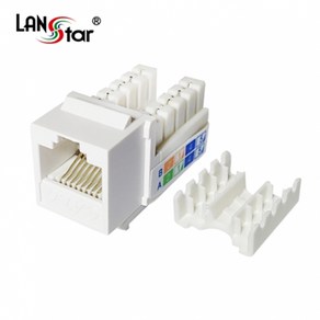 LANstar CAT6 키스톤잭 RJ45 모듈라잭 화이트 LS-6KTVM-U1WH