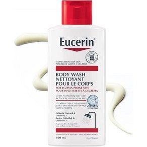 EUCERIN 습진 바디 워시 습진이 발생하기 쉬운 피부 페이스 400mL 유세린 스테로이드 프리 무향 콜로이드 오트밀 세라마이드