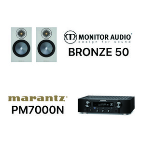 Monito Audio(모니터 오디오) Bonze 50 + MARANTZ(마란츠) PM7000N 패키지, 월넛, 블랙