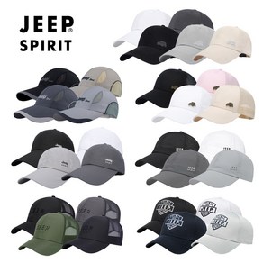 웹도매 JEEP SPIRIT 여름모자 -3 볼캡, CA0387, 화이트, 1개