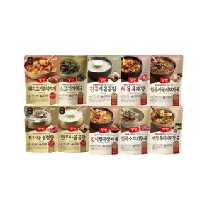 양반 즉석국 찌개 10종, 460g, 1세트
