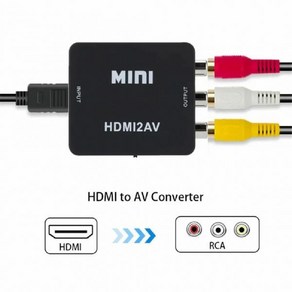 HDMI-RCA AV/CVBS 어댑터 HD 비디오 컨버터 박스 HDMI-RCA AV/CVSB L/R 비디오 1080P 미니 HDMI-AV 지원 NT