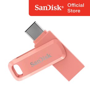 샌디스크 USB 메모리 DDC3 피치 C타입 OTG 3.2 대용량, Peach, 512GB