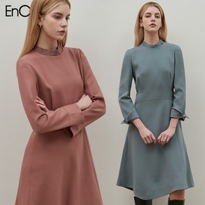 ENC [EnC] 넥라인 레이스 포멀 원피스