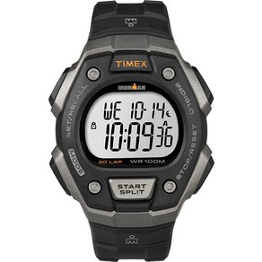 손목시계 Timex 타이맥스 타임맥스 아이언맨 클래식 30 남성용 풀 사이즈 쿼츠 스포츠 시계레진 스트랩 포함 블랙 18모델 TW5M18700