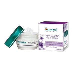 Himalaya Revitalizing Night Ceam 백합과 함께  밤새 피부를 재생하고 복구하며 수분을 공급합니다  AHA 및 항산화제가 풍부함  피부 테스트를 거친, 1개, 50g