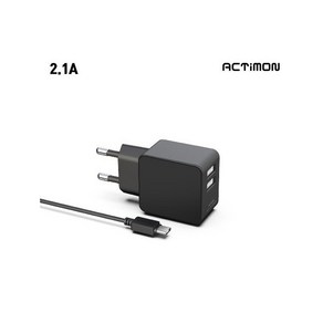 2.1A 가정용충전기 5핀 8핀 C타입 USB 2구 2M 케이블 일체형 분리형, 1개