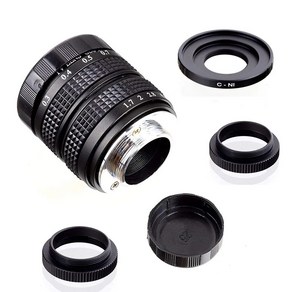 카메라 렌즈 NIKON1 미러리스 수동 줌 및 초점 C 마운트 f17 CCTV 35mm J1 J2 J3 J4 J5 신제품, [01] 니콘 1, 1.니콘 1