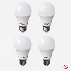 KS 비츠온 LED 전구 10W, 4개, 주광색