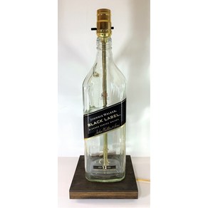 조니 워커 블랙 라벨 Lage 1.75L Liquo 보틀 TABLE 램프 라이트 우드 베이스