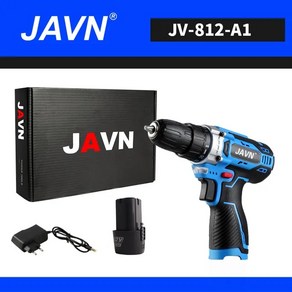 무선 미니전동드릴 JAVN 전기 스크루 드라이버 전원 DC 리튬 이온 배터리 38 인치 12V, 1개, 1) JV812A1  EU