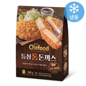 롯데 쉐푸드 도톰 등심통돈까스300g(약2cm 두께) 국내산 통등심 수제방식 통돈까스