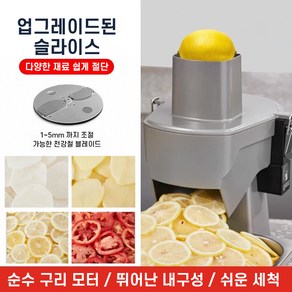 이지마키나 편리한 업소용 야채슬라이서 채칼 양배추 야채 슬라이서 채썰기 만능 당근 감자 파 무 양파 과일 채써는기계, [슬라이스] 1-5mm 조절가능