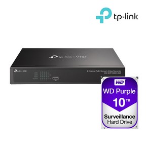 티피링크 VIGI NVR1008H-8MP＋10TB HDD 8채널 POE NVR 녹화기 세트, 1개, 1개