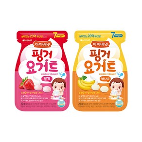 아이배냇 핑거요거트 바나나 5개 + 딸기 5개, 20g, 1개